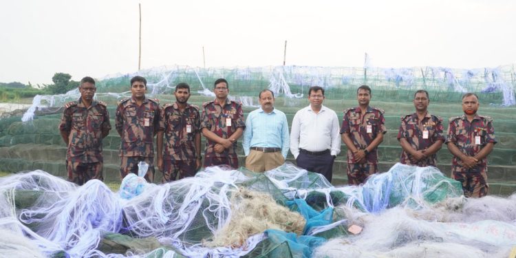 কুষ্টিয়ায় সাড়ে ৩ কোটি টাকার চায়না জাল জব্দ