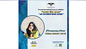 ধানমন্ডির শফিউদ্দিন শিল্পালয়ে অনুষ্ঠিত এক্সিবিশনে প্রদর্শিত হচ্ছে শিল্পী তুলতুলের আকা দুটি ছবি