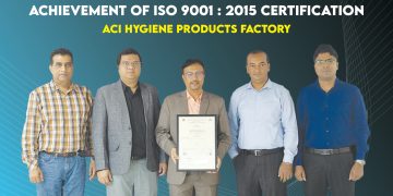 এসিআই হাইজিন প্রোডাক্টস ফ্যাক্টরি অর্জন করলো বিএসটিআই স্বীকৃত মর্যাদাপূর্ণ ISO সার্টিফিকেশন