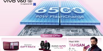 স্মার্টফোনপ্রেমীদের মন কাড়ছে ট্রিপল ক্যামেরার ভিভো ভি৬০