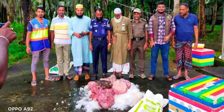 বরগুনায় এক মণ হরিণের মাংস জব্দ