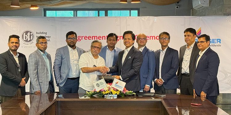 বার্জার পেইন্টস বাংলাদেশ ও বিল্ডিং টেকনোলজি অ্যান্ড আইডিয়াস লিমিটেড এর অংশীদারিত্ব চুক্তি