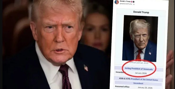 ডোনাল্ড ট্রাম্প নিজেকে ভেনেজুয়েলার ‘ভারপ্রাপ্ত প্রেসিডেন্ট’ ঘোষণা করেছেন