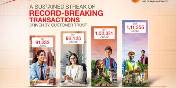 এক প্রান্তিকে নগদের সর্বোচ্চ লেনদেনের নতুন রেকর্ড