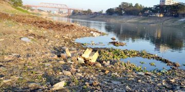 করতোয়ার বুকজুড়ে দূষণের প্রতিযোগিতা অস্তিত্ব সংকটে জলজ প্রাণী